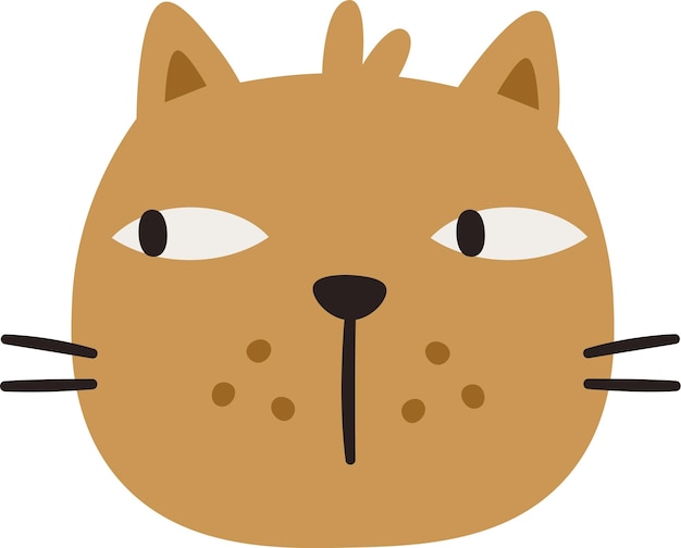 Vector cat face portrait