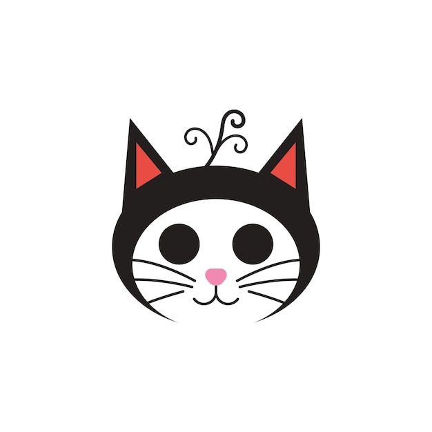 cat face vector art for kids