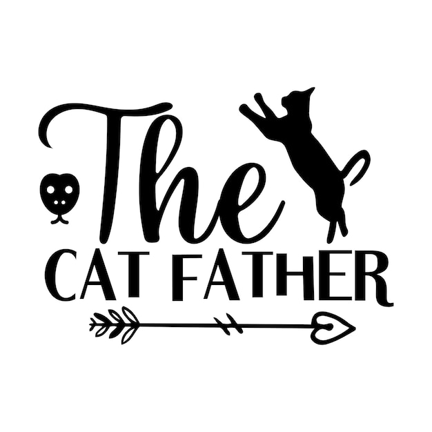 The cat father wall art decal