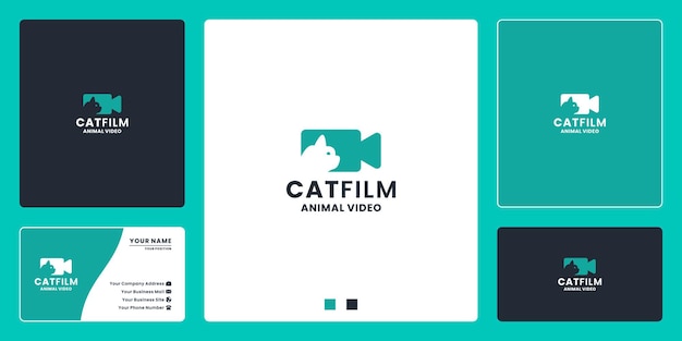 고양이 영화, 동물 교육 로고 디자인 영화 제작 및 편집