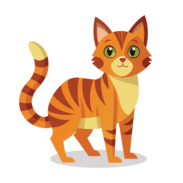 Cat flat Vector illustration on white background