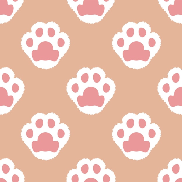 Vector cat fluffy paw