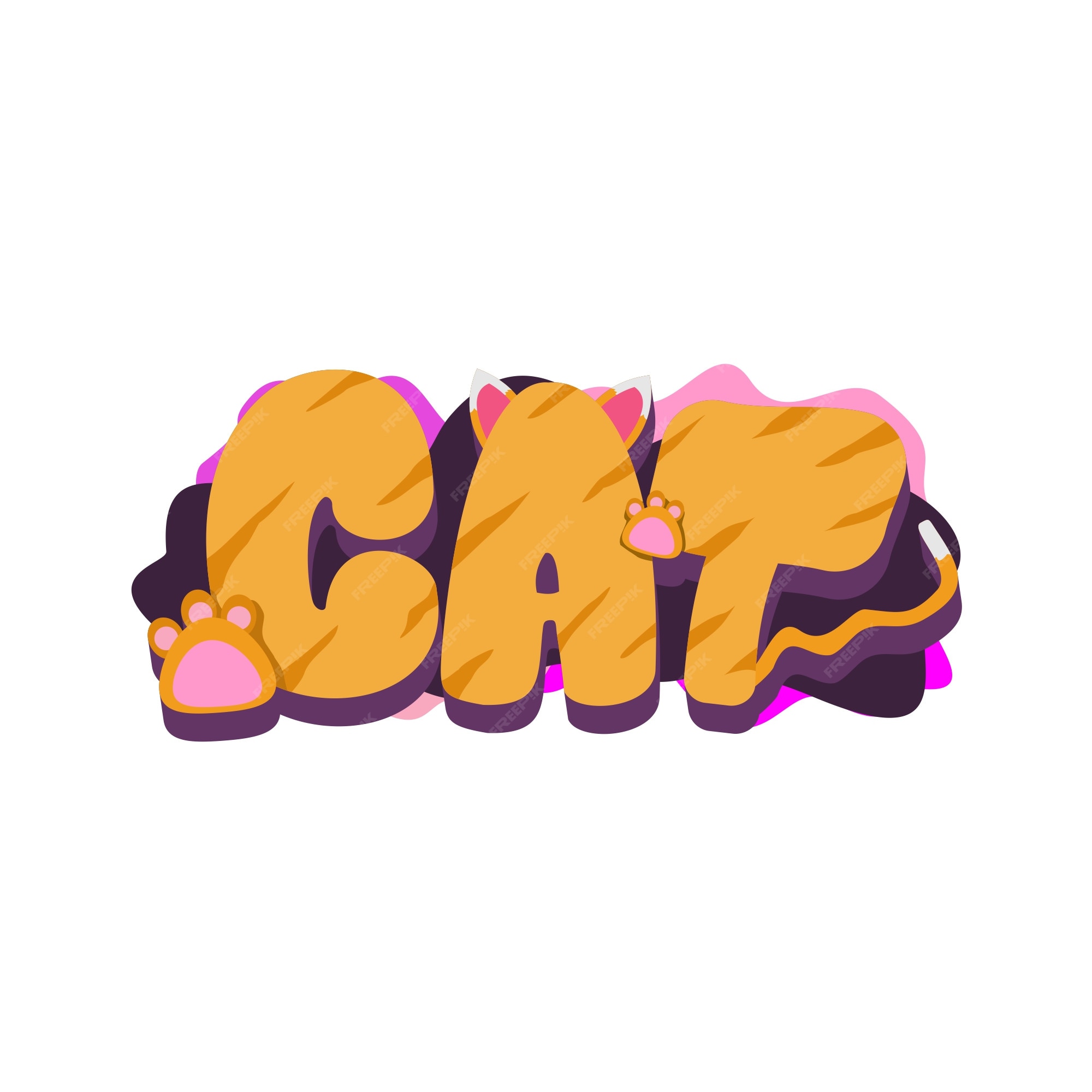 Cat font Royalty Free Vector Image - VectorStock