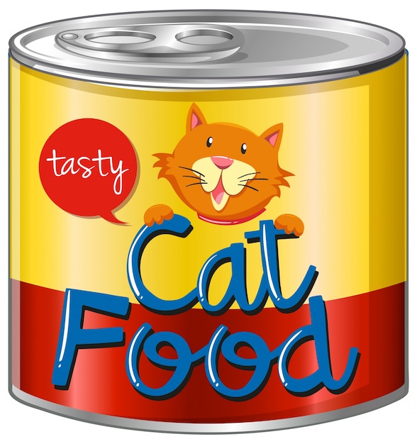 アルミ缶の猫の食べ物