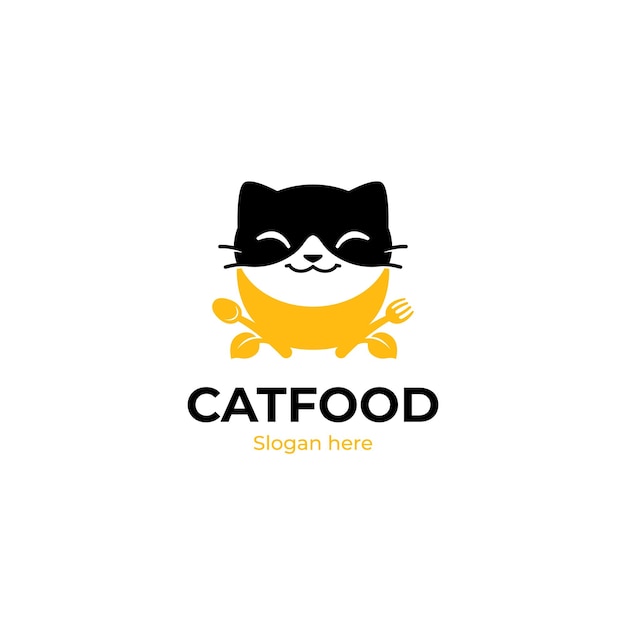 Логотип корма для кошек, зоомагазин и кошачий магазин
