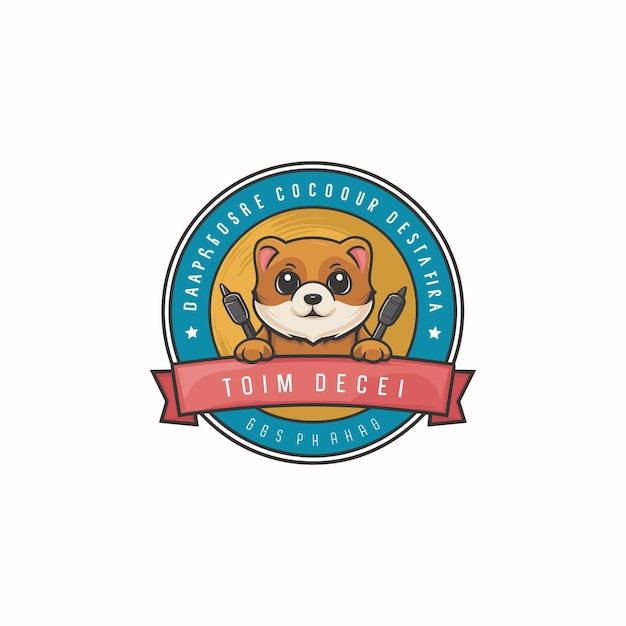 cat funny logo design