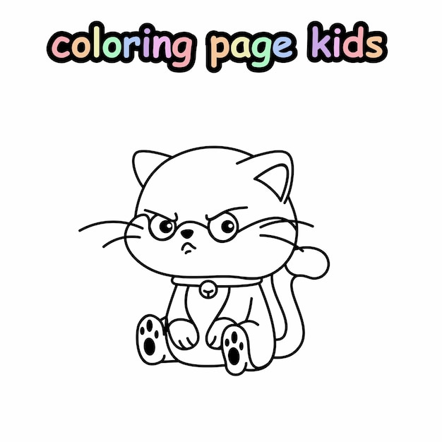 the cat glared coloring book kids