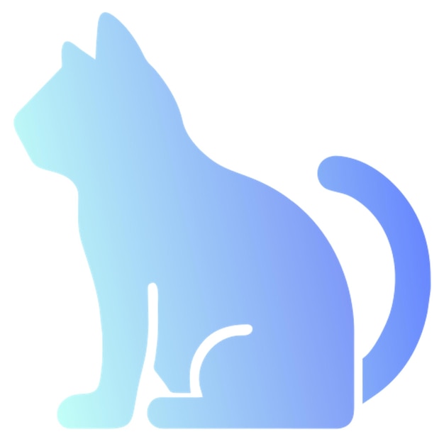 Вектор Икона кошки хэллоуин цветные формы градиент