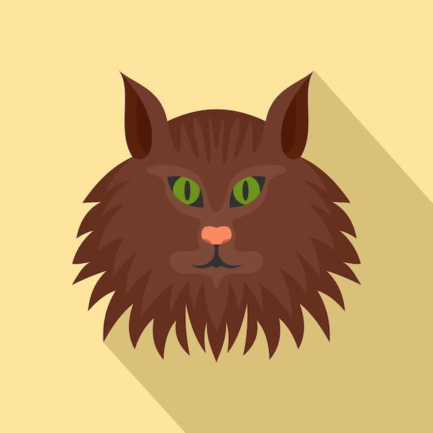 Cat head icon Flat illustration of cat head vector icon for web design