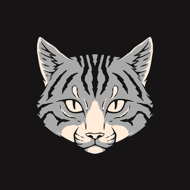 Vector cat head illustration