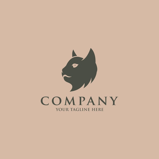 Cat head logo vector