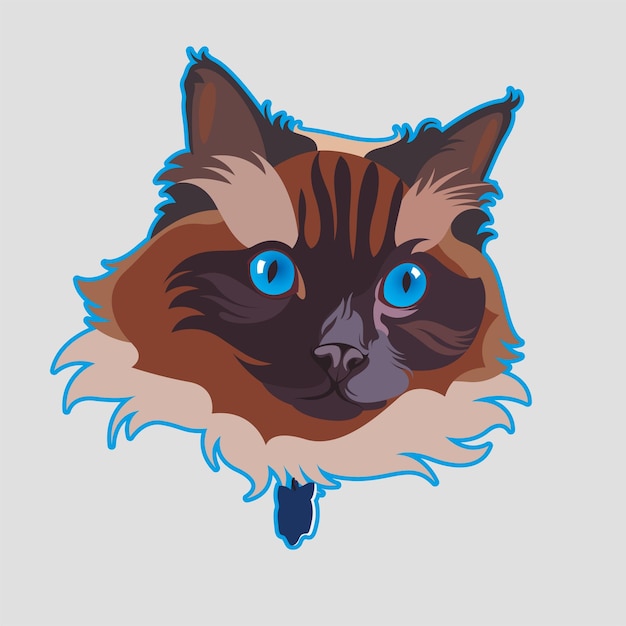 Логотип головы кошки