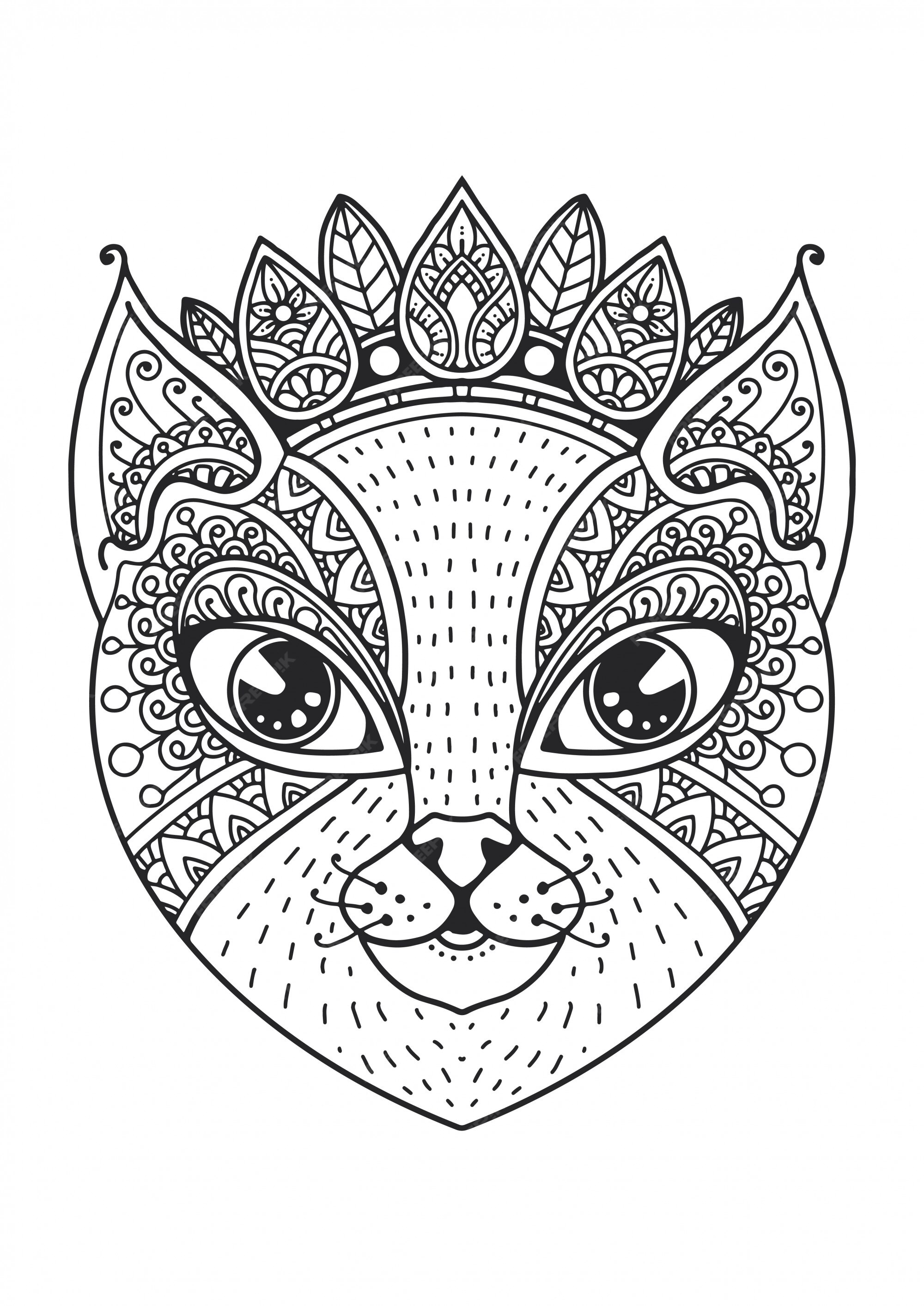 Onl 162 the Halloween Kitty Mandala