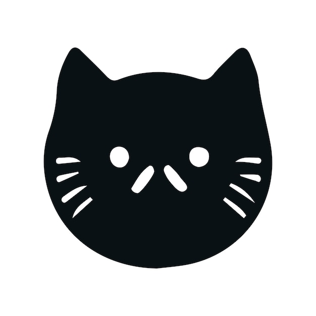 猫的头部轮向量插图