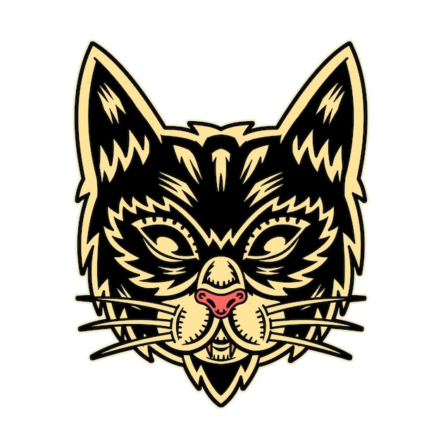 Cat head vector illustration