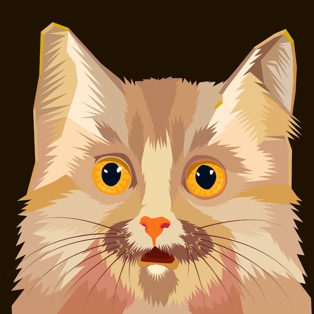 Illustrazione vettoriale testa di gatto
