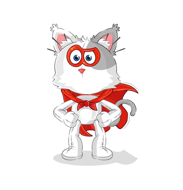 Cat heroes vector cartoon character