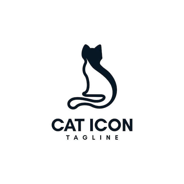 Vector cat icon logo vector design