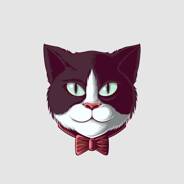 Vector cat illustration in a cute style