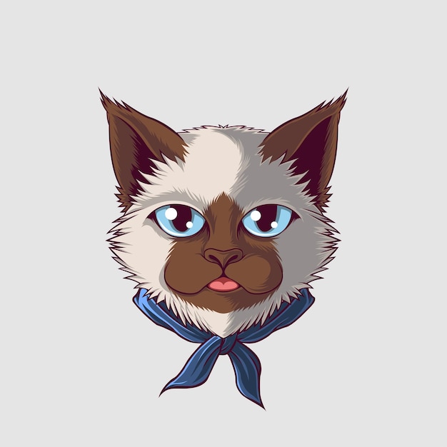 Cat illustration in a cute style