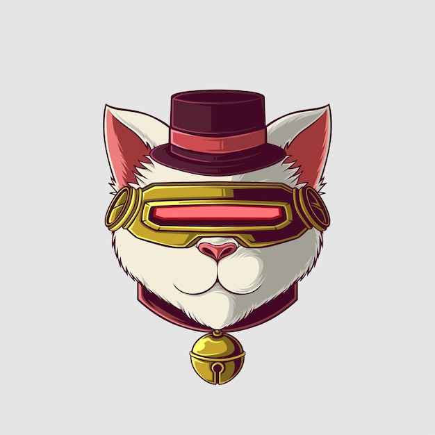 Cat illustration in a cute style