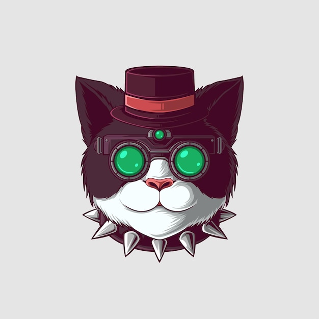 Vector cat illustration in a cute style