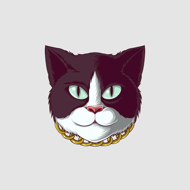 Vector cat illustration in a cute style