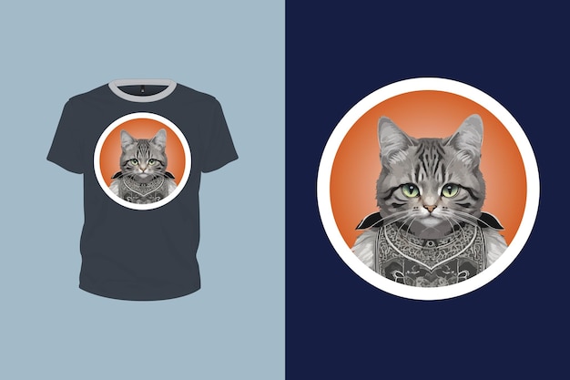 cat illustration Vector art for t shirt design