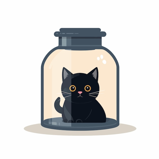 Cat in a jar