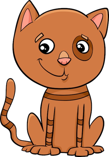 Vector cat kitten cartoon illustration