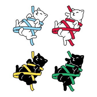 Nastro del fumetto del personaggio del gattino del gatto