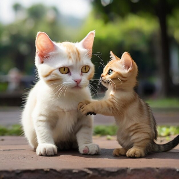 ベクトル 猫の子女の子のイメージ