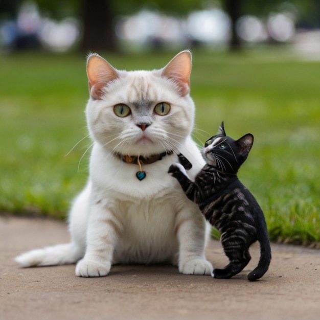 ベクトル 猫の子女の子のイメージ