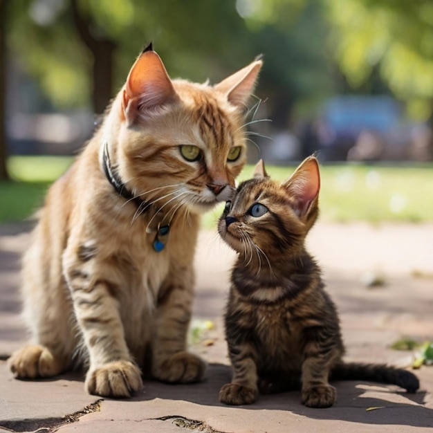 ベクトル 猫の子女の子のイメージ