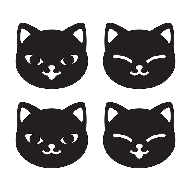 Fashion head cat icon, flat style 14580343 Vector Art at Vecteezy