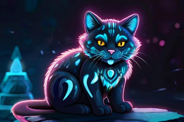 Vector cat kitten image