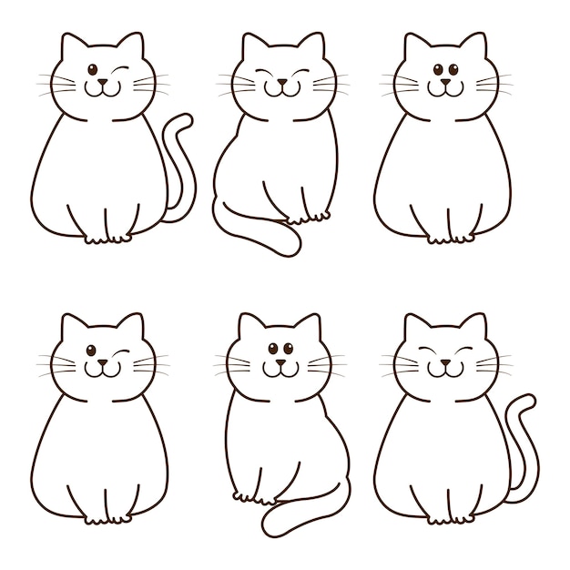 猫の線画