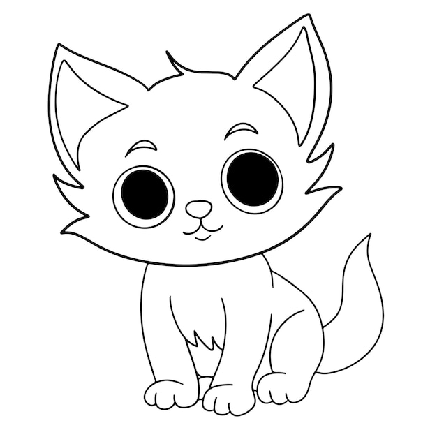 A cat line art