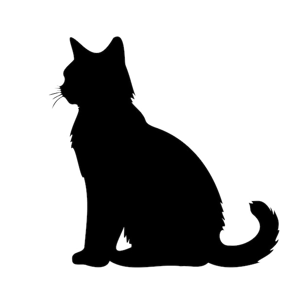 Cat line icon Wool tail whiskers kittens claws milk purring house animal Black vector icons on a white background for Business