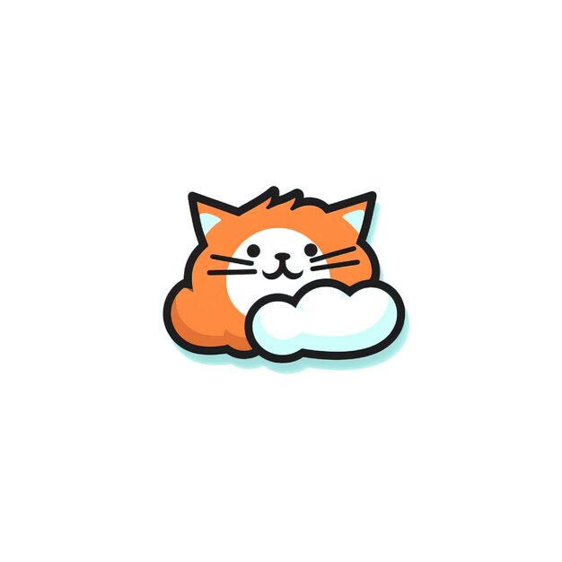 Логотип кота для облачного хранилища