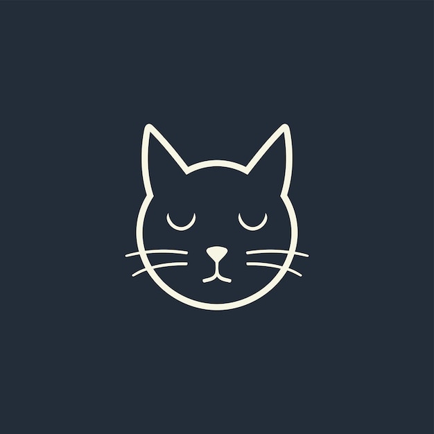 Векторная иллюстрация дизайна логотипа cat