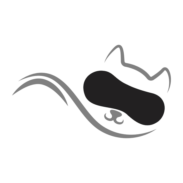 Cat logo icon design illustration