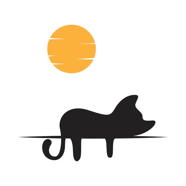 Vector cat logo icon design illustration