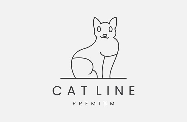 Cat logo icon design template vector illustration