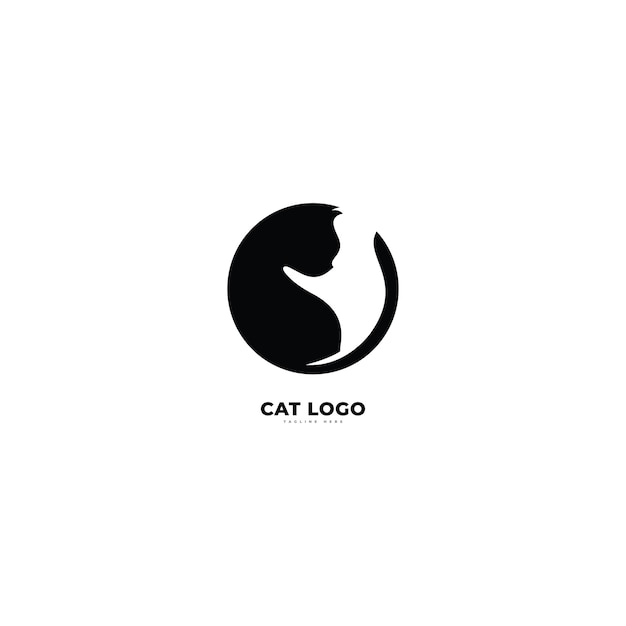 cat logo icon design template