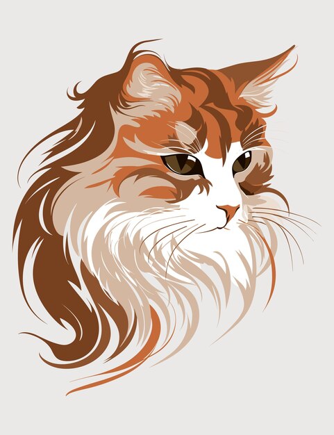 Cat logo illustration vector