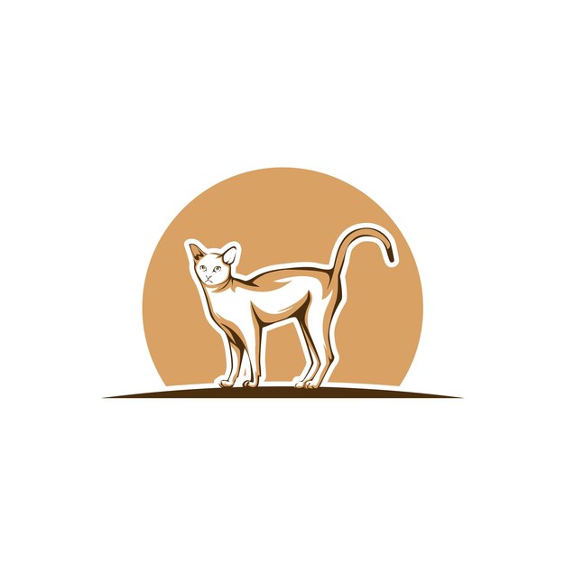 Vettore gatto logo template design vector