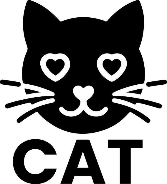 Vector cat logo vector art illustration black color cat icon vector silhouette 27