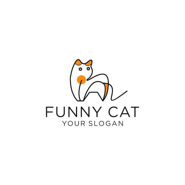 Cute Cat Icon Logo Template and Ideas for Design