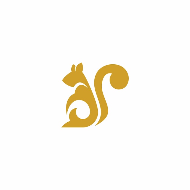 A cat logo with a tail and a tail